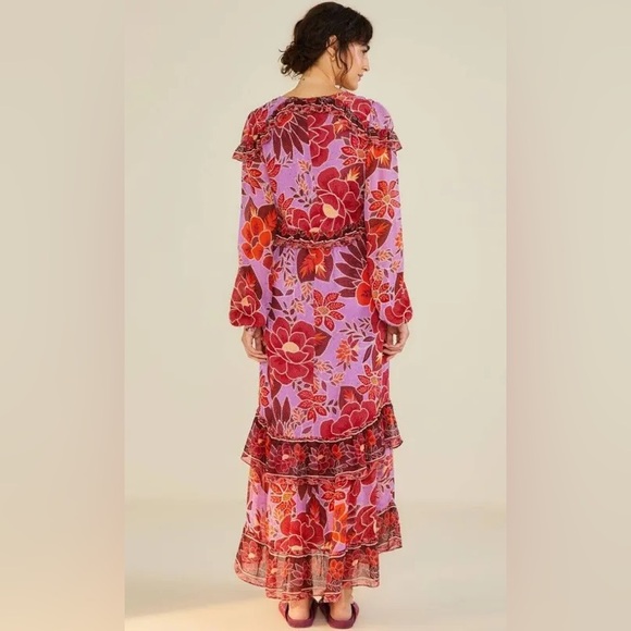 Farm Rio sweet floral maxi dress, Small NWOT - Picture 4 of 7
